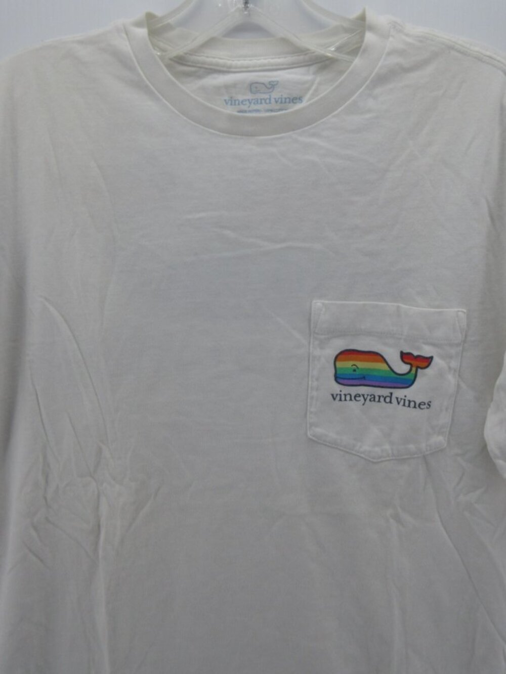 Vineyard Vines Shirt Small Pullover Rainbow Whale Double Sided Pocket - Picture 3 of 12